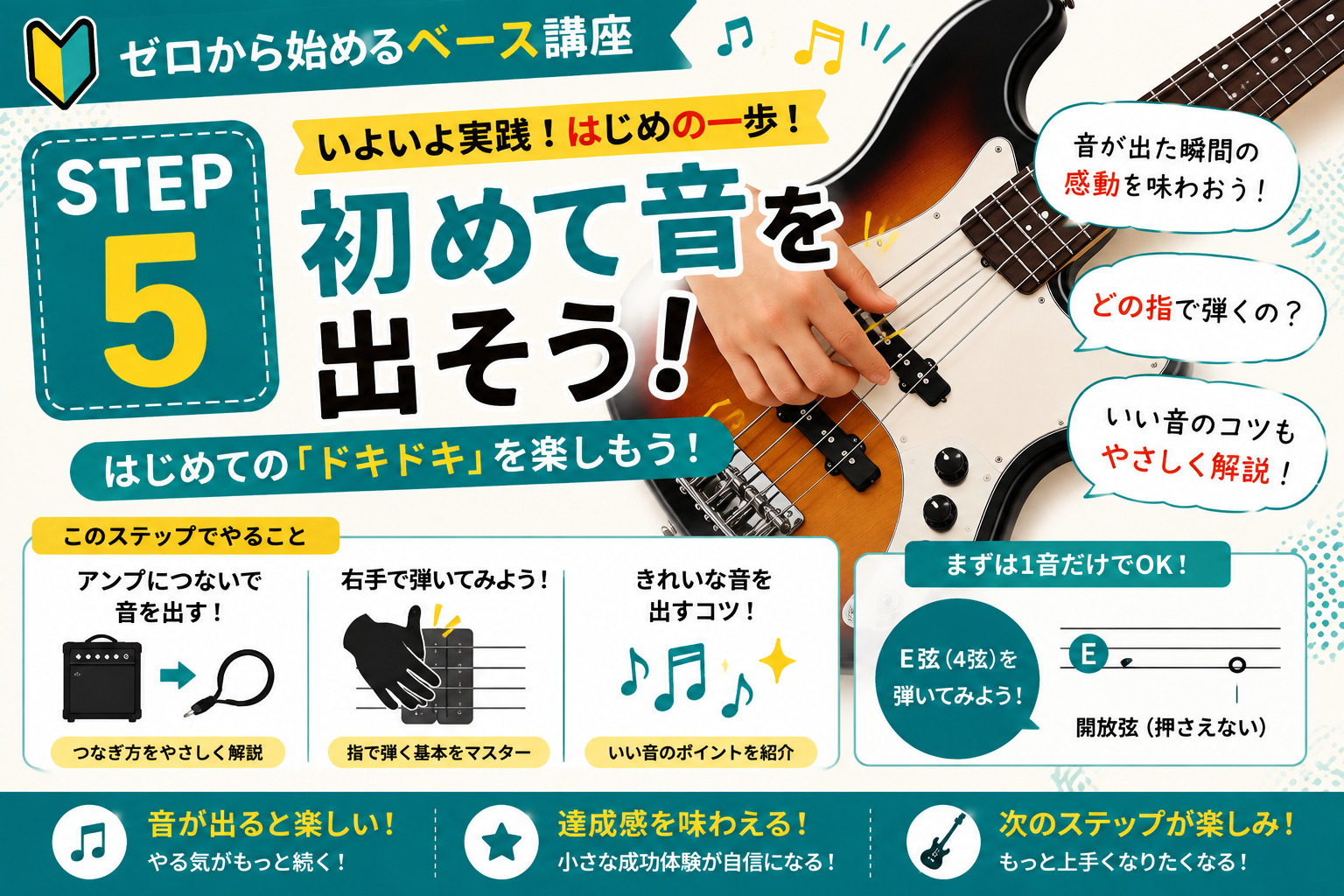 STEP5|いよいよ最初の音を出してみよう!きれいな音を鳴らすコツ
